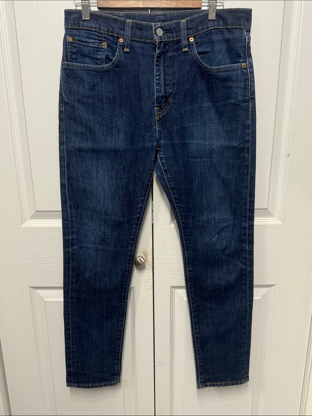 Levis 512 Premium Big E Repro Jeans Skinny Blue Stretch Denim Men’s Size 32X30
